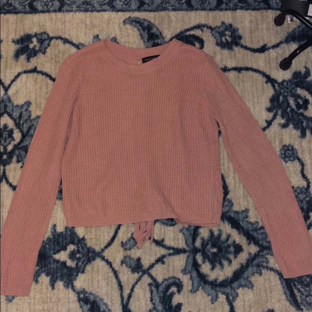 Pink long-sleeve top size small